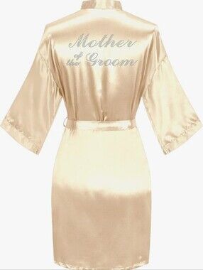 Mother of the Groom Satin Robe - Champagne